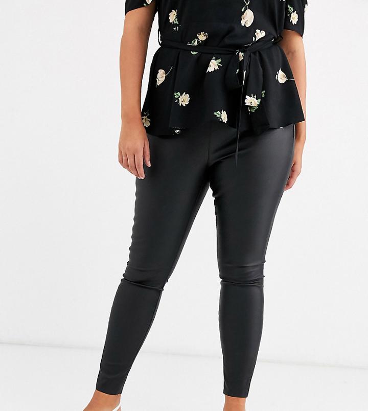 Vero Moda Curve Faux Leather Leggings