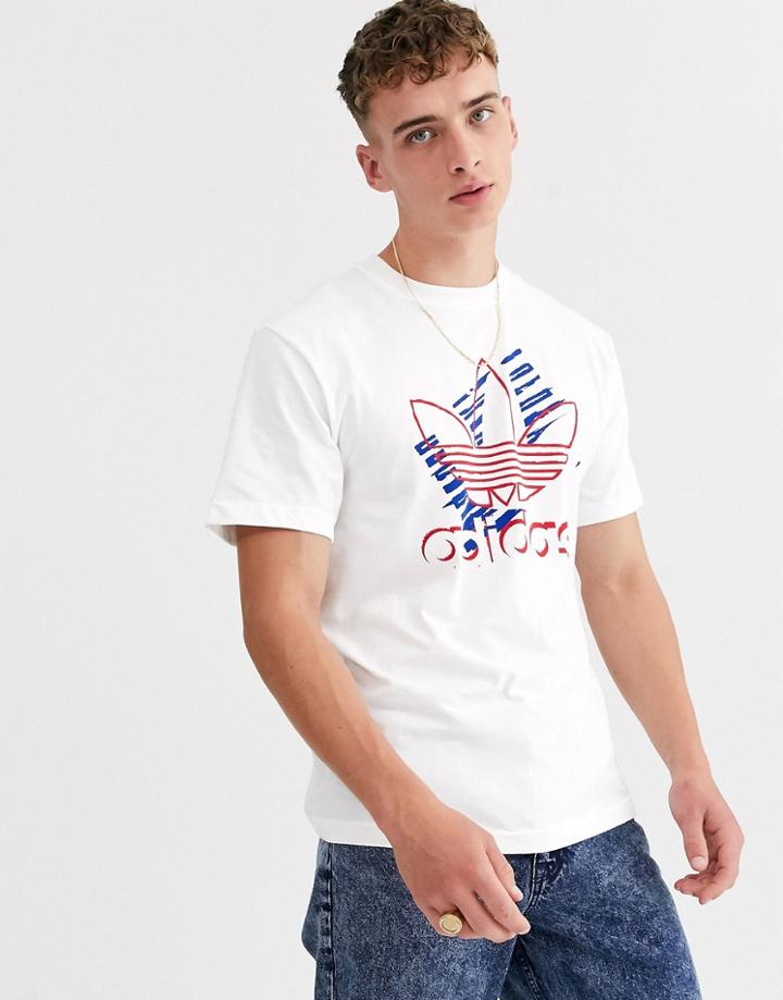 Adidas Originals T-shirt With Americana Graphic Logo T-shirt White
