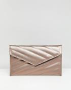 Asos Quilted Clutch Bag - Copper