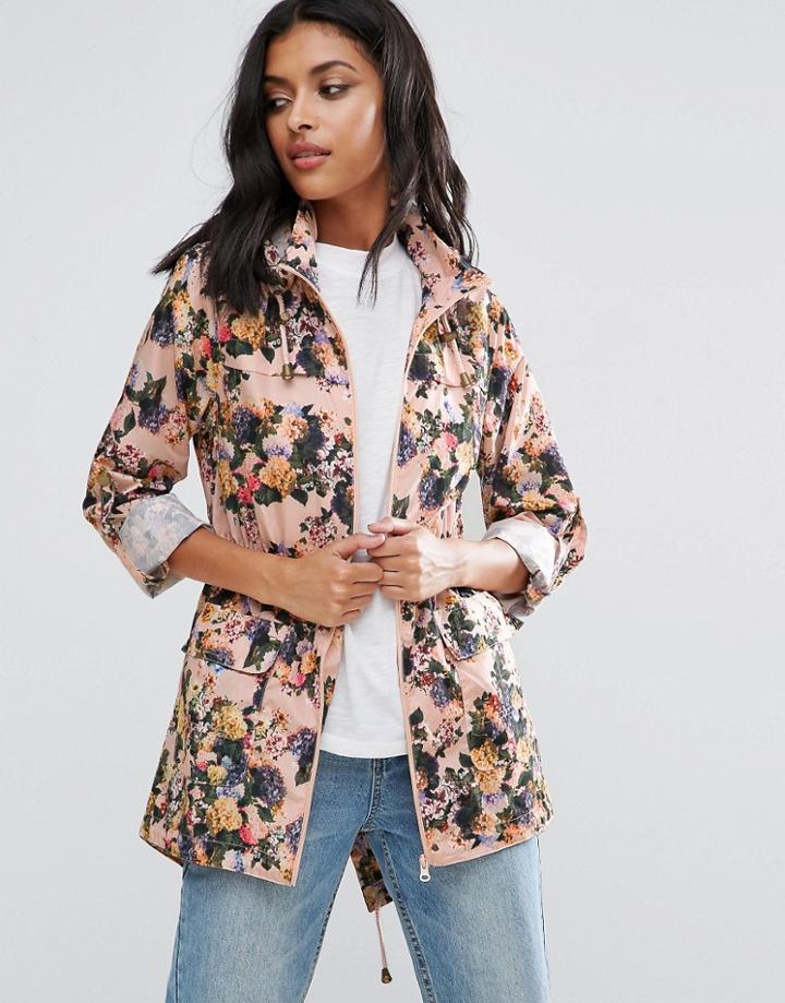 Brave Soul Floral Trench - Pink