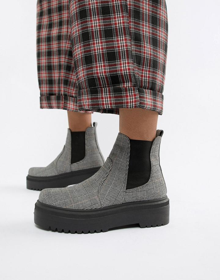 Asos Design Agnes Chunky Chelsea Boots - Gray