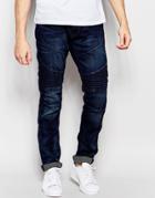 True Religion Rocco Biker Jeans Midnight Black - Midnight Black