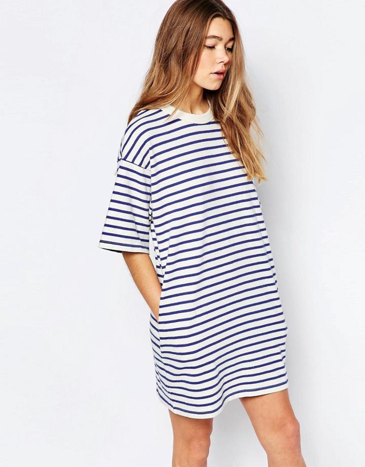 Wood Wood Jean Stripe Dress - Blue Stripe