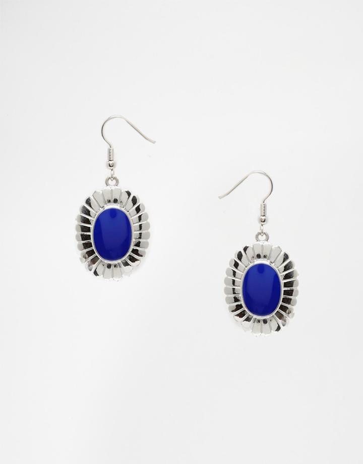 Asos Western Disc Earrings - Blue