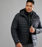 Columbia Plus Powder Lite Puffer Jacket Hooded In Black - Black