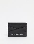 Smith & Canova Leather Card Holder-black
