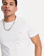 Farah Danny Cotton T-shirt In White - White