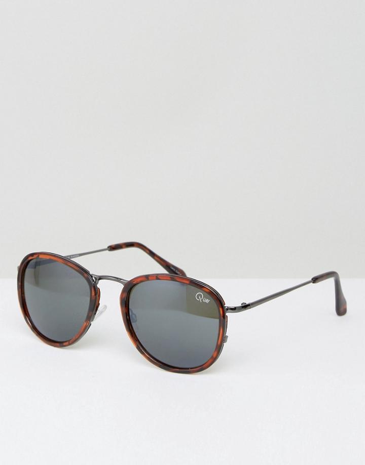 Quay Australia Round Sunglasses Odyssey In Tort - Brown
