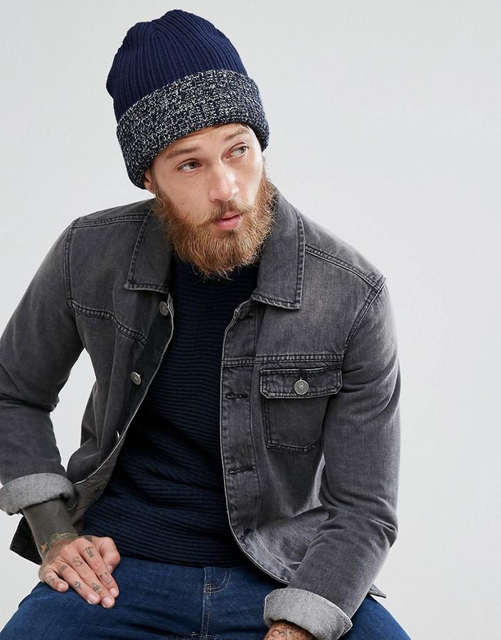 Boardmans Drew Reversible Beanie Hat - Blue