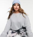 In The Style Plus X Jac Jossa Off Shoulder Sweater In Gray-grey
