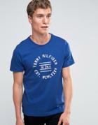 Tommy Hilfiger T-shirt With Circle Logo In Blue - Blue