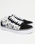 Vans Old Skool Paradise Floral Sneakers In Black/blue