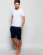 Tommy Hilfiger Logo Lounge Shorts In Regular Fit - Navy