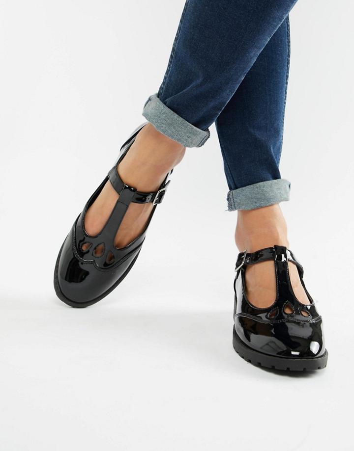 Asos Design Marky Flat Shoes - Black