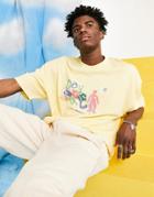 Asos Daysocial Oversized T-shirt With Front Graphic Print In Yellow