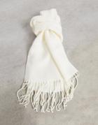 Asos Design Supersoft Scarf In Off White
