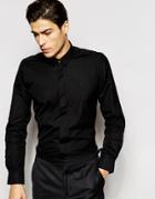Hart Hollywood By Nick Hart Shirt With Point Collar In Slim Fit - Black