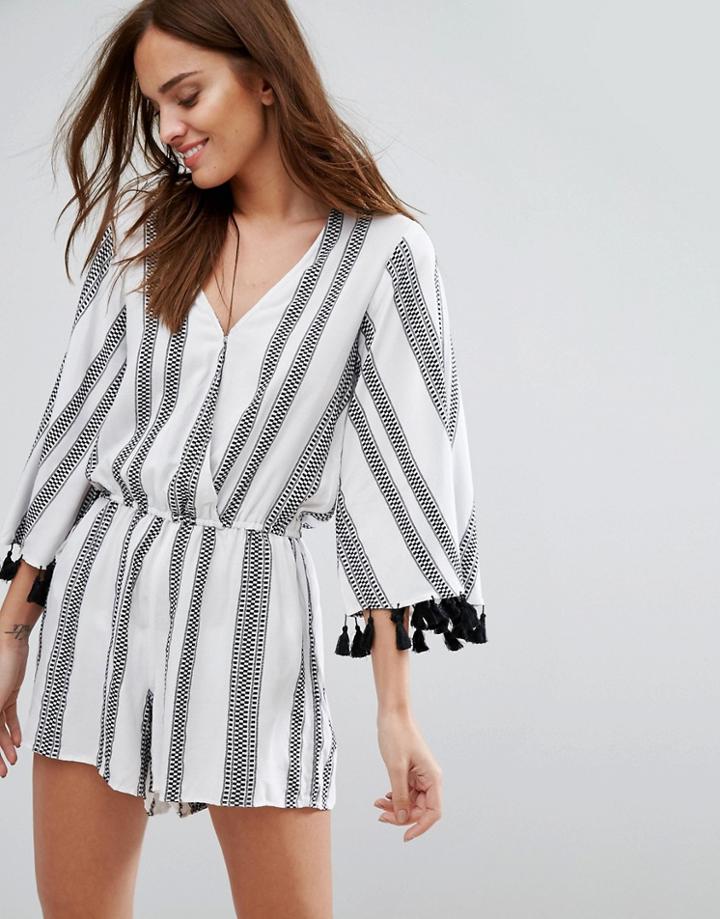 Seafolly Jacquard Stripe Beach Romper - Multi