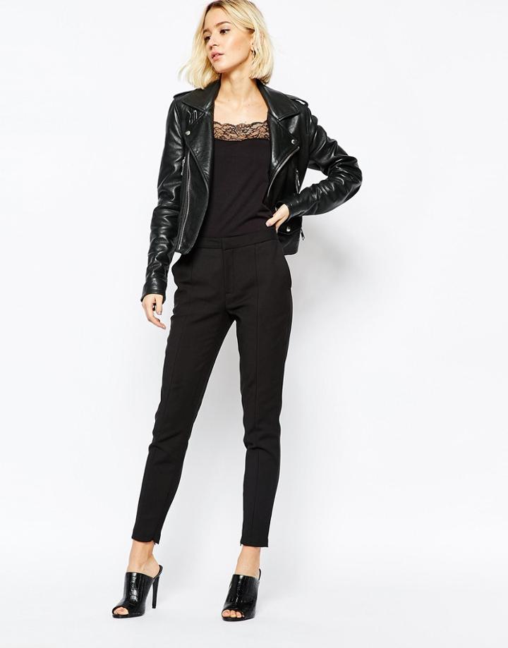 Selected Muse Cropped Pants In Black - Black