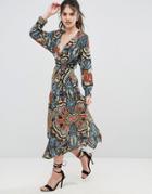 Uttam Boutique Printed Wrap Dress - Multi