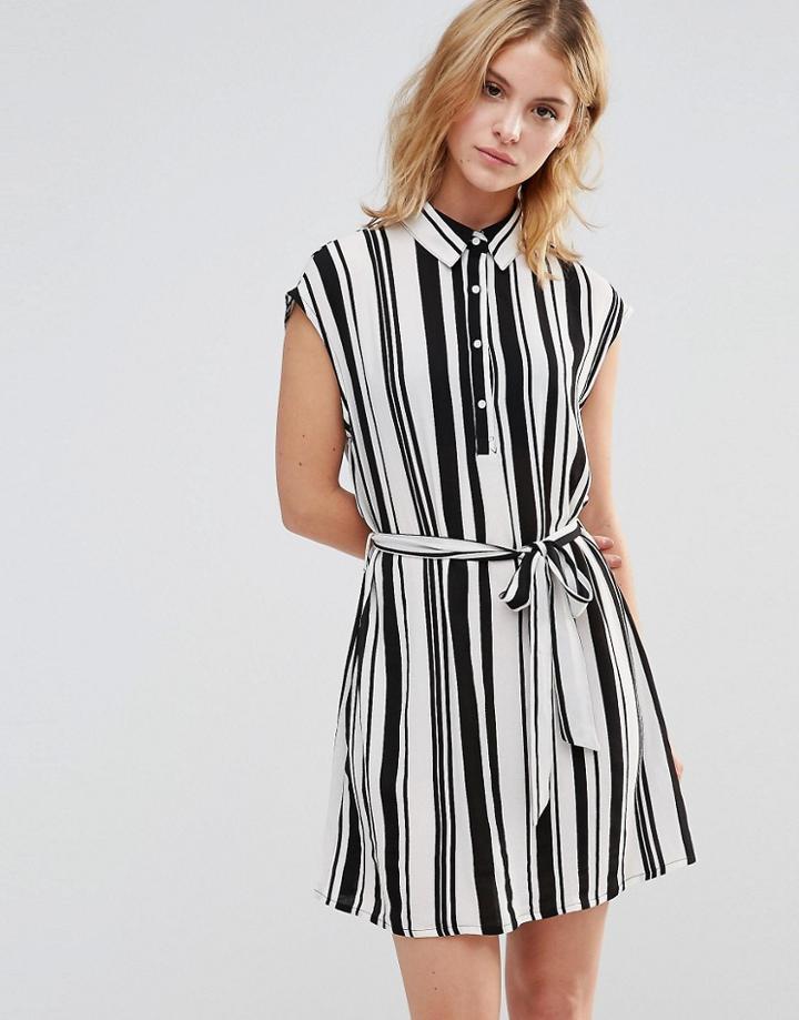 Style London Shirt Dress In Stripe