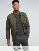 Selected Homme Tall Padded Coach Jacket - Green