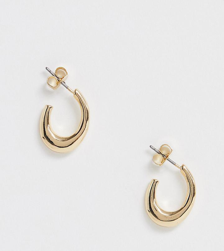 Weekday Mini Hoops In Gold - Gold