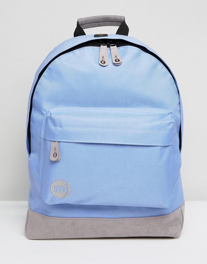 Mi-pac Classic Backpack In Cornflower Blue With Contrast Gray - Blue