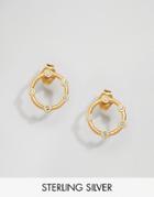 Dogeared Gold Plated Infinity & One Halo Stud Earrings - Gold