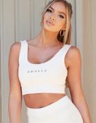 Odolls Collection Logo Crop Top In Cream-white