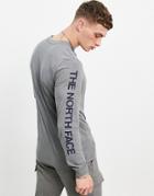 The North Face Hit Long Sleeve T-shirt In Gray-grey