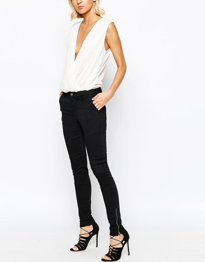 Vero Moda Ankle Zip Jean - Black