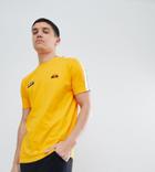 Ellesse T-shirt With Sleeve Taping In Yellow - Orange