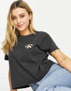 Hollister Embroidered Pocket Cropped T-shirt In Black