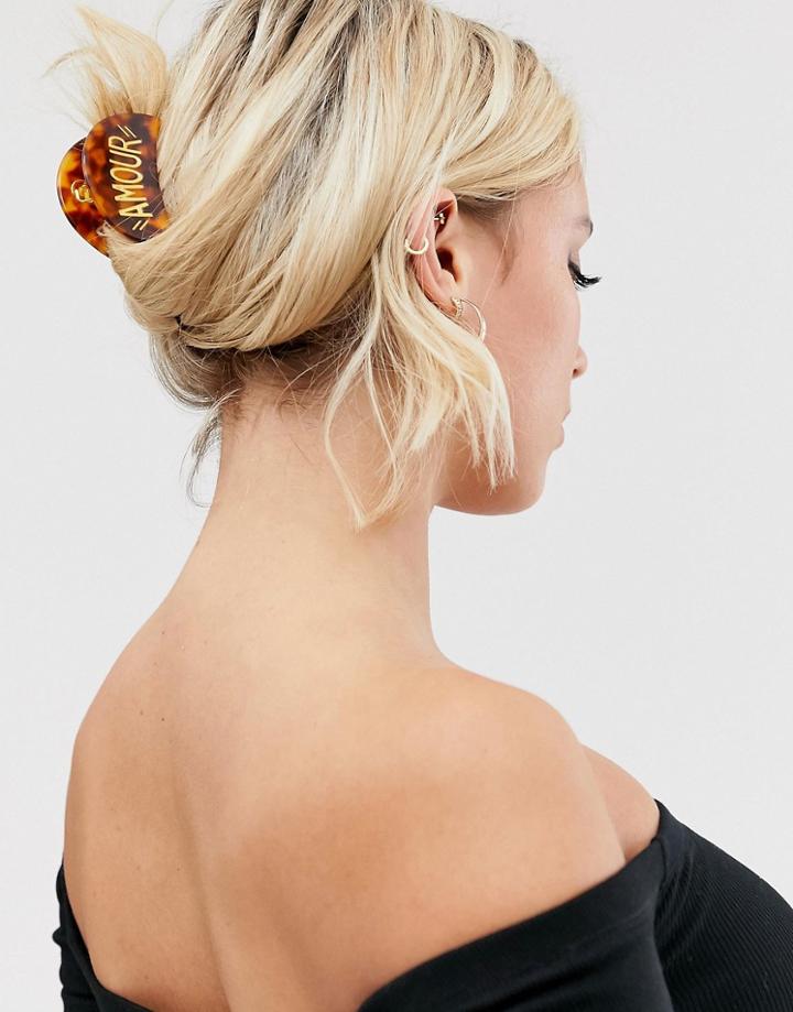 Glamorous Amour Tortoiseshell Hair Claw-brown