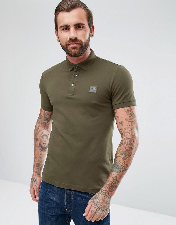 Boss Orange By Hugo Boss Pavlik Slim Fit Polo Shirt In Green - Green