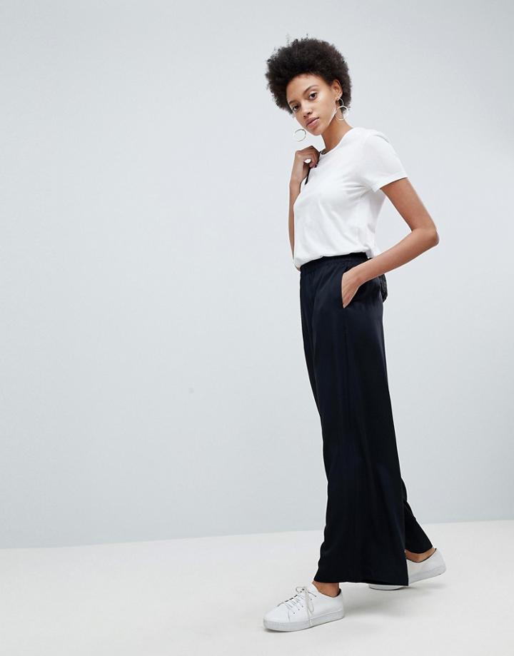 Selected Wide Leg Pants - Black