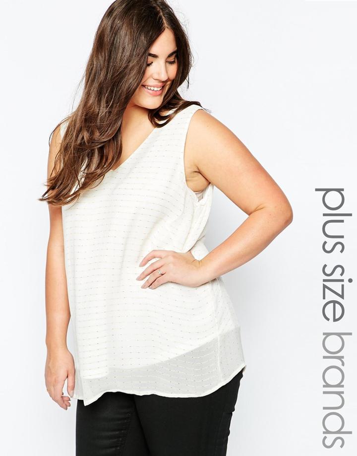 Junarose Top With Metallic Stripe