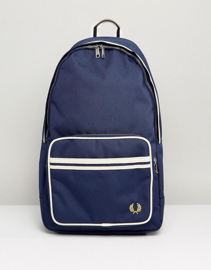 Fred Perry Twin Tipped Backpack In Navy - Navy