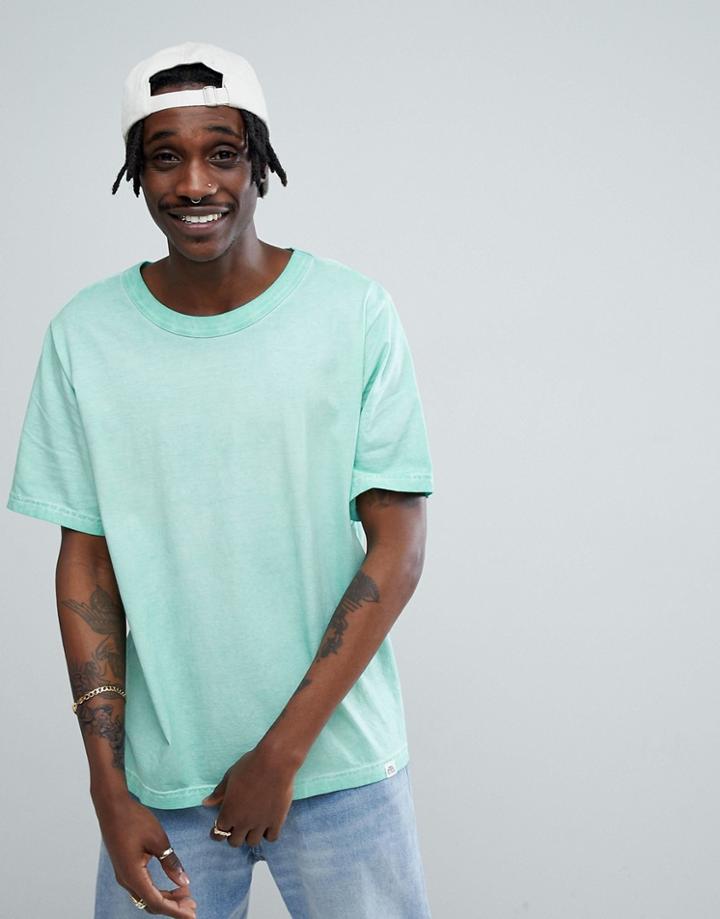 Cheap Monday Acid Wash Boxer T-shirt In Mint - Green