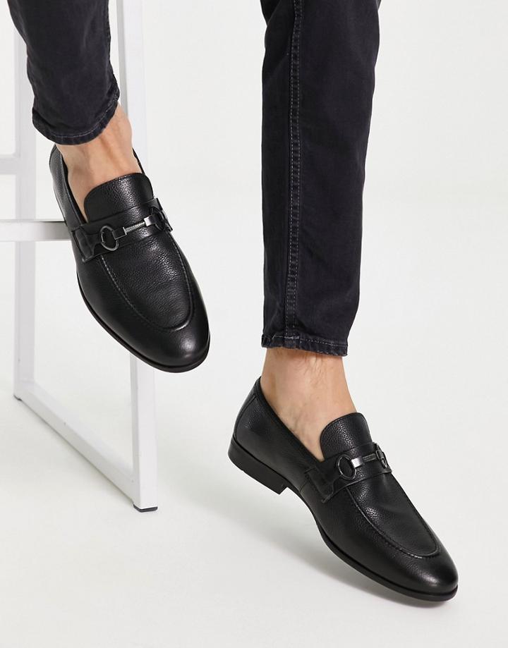 River Island Snaffle Detail Loafer In Black