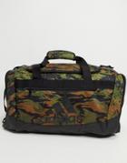 Adidas Training Defender Iv Medium Duffle Bag In Camo-green
