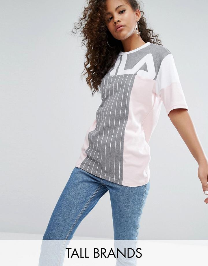 Fila Tall Oversized Color Block Logo T-shirt - Multi