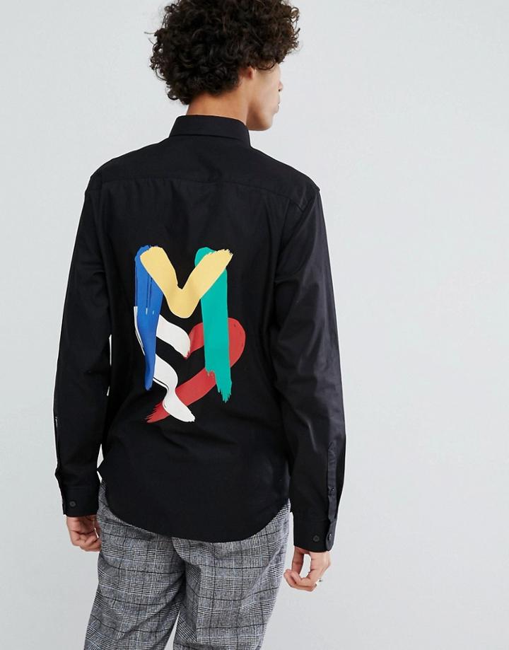 Love Moschino Back Print Shirt - Black
