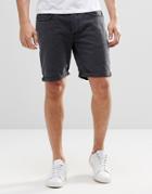 Selected Homme Black Denim Shorts - Gray