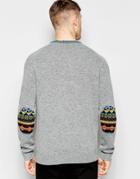 Lyle & Scott Fairilse Sweater With Elbow Patches - Gray