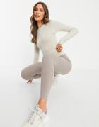 Asos 4505 Base Layer Long Sleeve Top In Lightweight Compressive Jersey-neutral