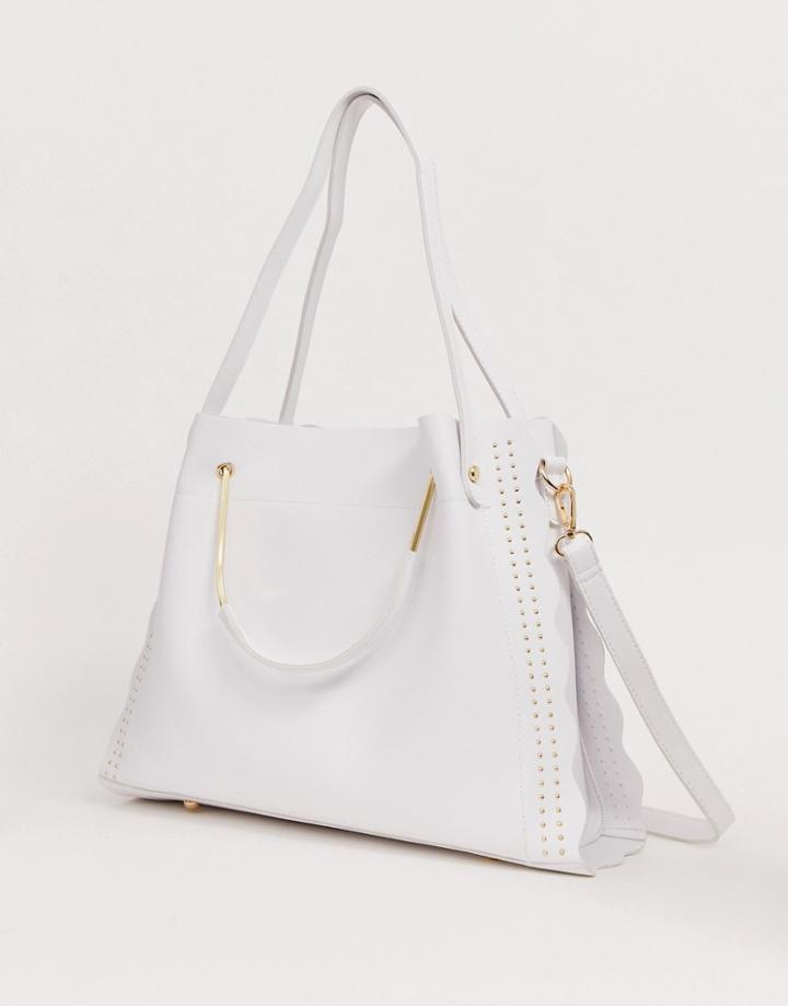 Yoki Scallop Tote - White