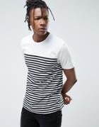 Allsaints T-shirt With Stripe And Logo - White