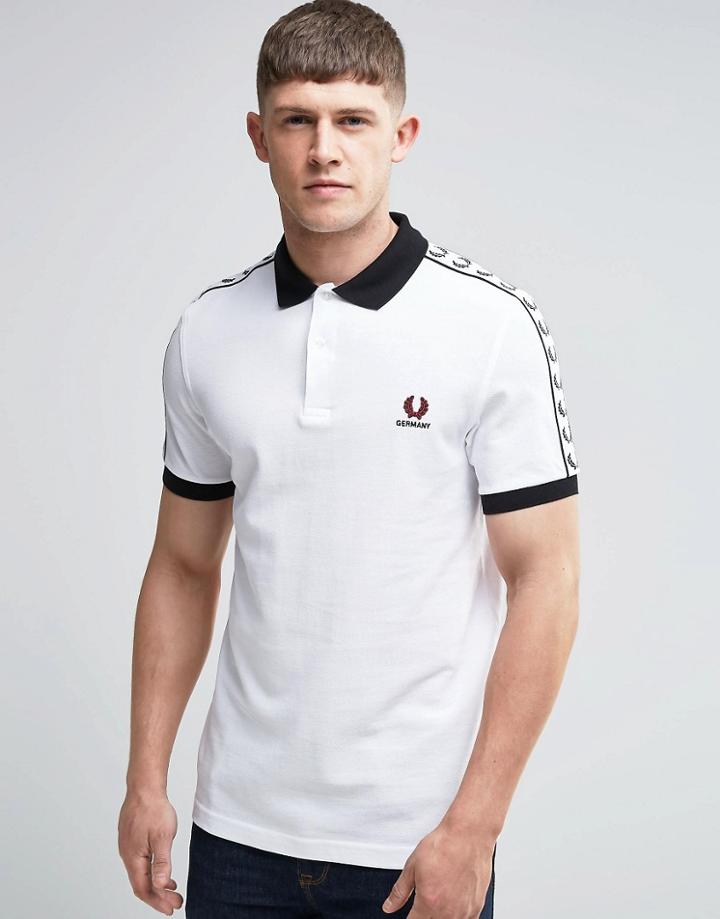 Fred Perry Germany Polo Shirt In White - White